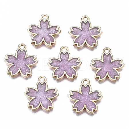 Rack Plating Alloy Epoxy Resin Pendants PALLOY-T083-02D-1