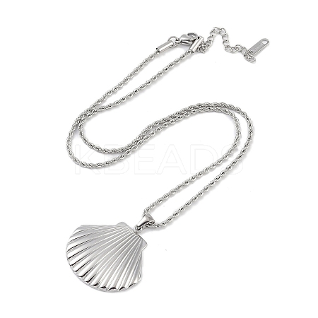 Non-Tarnish 304 Stainless Steel Pendant Necklaces NJEW-Z033-01P-1