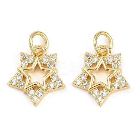 Brass Micro Pave Cubic Zirconia Pendants KK-L231-13G-01-1