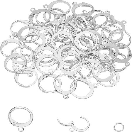 304 Stainless Steel Leverback Earring Findings STAS-UN0014-18S-1