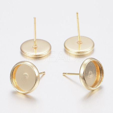 304 Stainless Steel Stud Earring Settings STAS-H436-20B-01-1