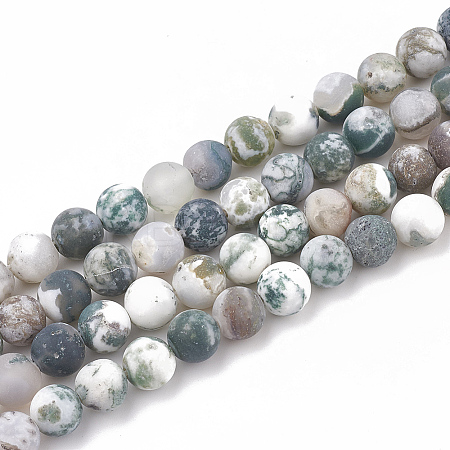 Natural Tree Agate Beads Strands X-G-T106-038-1