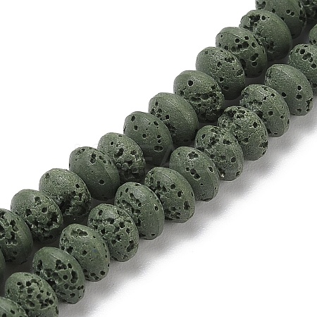 Synthetic Lava Rock Beads Strands G-B087-02A-04-1