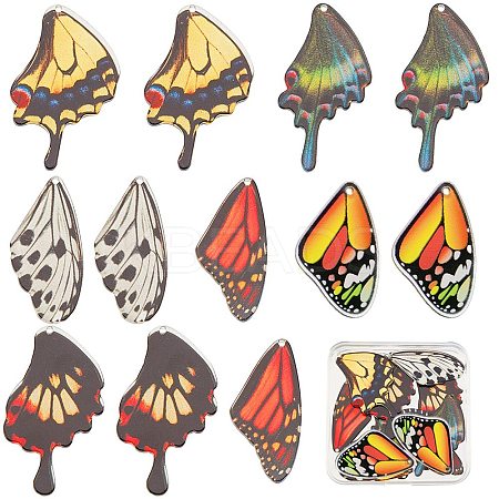 12Pcs 6 Style Acrylic Pendants FIND-SC0002-50-1
