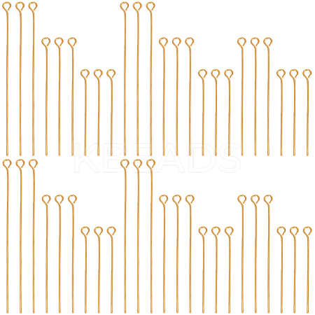 600Pcs 3 Styles Brass Eye Pin KK-SP0001-75G-1