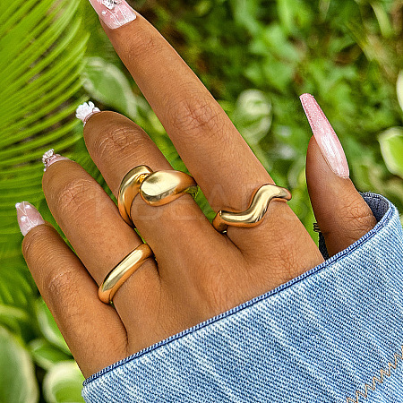 3Pcs Alloy Finger Rings Sets WG7802C-11-1