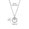 Brass Pave Clear Cubic Zirconia Ring Pendant Necklaces for Women WGFA3A6-06-1
