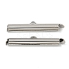 Brass Slide On End Clasp Tubes KK-N254-119P-05-1