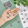 40Pcs 5 Colors Rack Plating Alloy Pendants FIND-DC0005-46-3