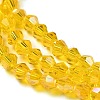 Transparent Electroplate Glass Beads Strands LS-EGLA-A039-T6mm-B22-3