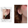 Enamel Striped Thick Hoop Earrings JE1110C-6