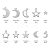 60Pcs 10 Style 304 Stainless Steel Pendants STAS-FS0001-14P-3