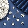 100Pcs 10 Styles 201 Stainless Steel Charms STAS-CJ0002-21-5