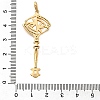 Brass Micro Pave Cubic Zirconia Big Pendants KK-B147-04G-10-3