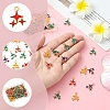 50Pcs 5 Colors Alloy Enamel Pendants ENAM-FS0002-30-2