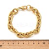 304 Stainless Steel Cable Chain Bracelets for Women BJEW-Q050-01C-G-3