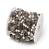 Natural Labradorite Nuggets & 316 Stainless Steel Handmade Link Chains CHS-K021-14G-19-2