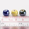 Glazed Porcelain Beads PORC-D001-10mm-M-3