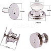 Brass Brooch Base Settings KK-BC0005-03P-3