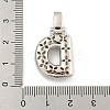 Brass Micro Pave Clear Cubic Zirconia Pendants KK-B099-01P-D-3