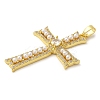 Rack Plating Brass Micro Pave Cubic Zirconia Pendants and ABS Imitation Pearl KK-H476-04G-RS-2
