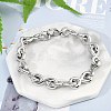 304 Stainless Steel Infinity Link Chain Bracelets for Women Men BJEW-F488-53C-P-1