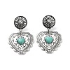Valentine's Day Heart Jewelry for Women EJEW-K262-01A-AS-1