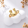 304 Stainless Steel Open Cuff Rings for Women RJEW-M060-01G-21-1