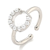 Rack Plating Brass Open Cuff Rings for Women RJEW-F162-01P-C-1