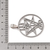 Non-Tarnish 201 Stainless Steel Pendants STAS-A094-09P-3