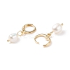 Natural Pearl Dangle Hoop Earrings EJEW-JE04964-6