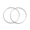 Tarnish Resistant 201 Stainless Steel Big Hoop Earrings LS-EJEW-A052-20E-P-1