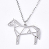 Non-Tarnish 201 Stainless Steel Pendant Necklaces LS-NJEW-T009-JN037-1-45-1