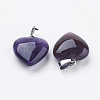 Natural Amethyst Pendants X-G-E434-03P-1