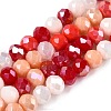 Electroplate Glass Beads Strands GLAA-T023-D16-02-1
