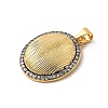 Brass Micro Pave Cubic Zirconia Pendants KK-A266-04A-G-2