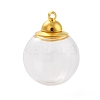 Glass Bottle Pendants GLAA-K056-08G-1