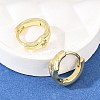 Star Brass Micro Pave Clear Cubic Zirconia Hoop Earrings EJEW-D348-21G-5