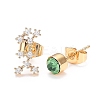 Brass Micro Pave Cubic Zirconia Stud Earrings EJEW-I253-01I-1
