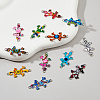 48Pcs 12 Colors UV Printed Alloy Connector Charms FIND-HY0003-03-4