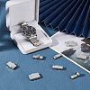 8 Sets 4 Style 304 Stainless Steel Watch Band Clasps STAS-UN0031-24-3