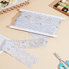 5 Yards Polyester Flower Lace Ribbon with Paillettes SRIB-LP0001-20A-1