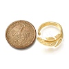 Rack Plating Brass Cuff Finger Rings for Women RJEW-C115-02G-5
