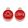 Alloy Enamel Pendants X-ENAM-S124-01B-07K-1