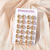 304 Stainless Steel Polishing Effect Hoop Earrings EJEW-M001-39G-2