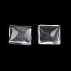 Transparent Glass Square Cabochons GGLA-S022-10mm-1