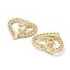 Rack Plating Heart Brass Micro Pave Cubic Zirconia Pendants LS-KK-E102-04G-2