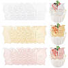 21Pcs 3 Colors Birthday Theme Mirror Effect Acrylic Birthday Cupcake Insert Card Decoration AJEW-SP0001-72B-1