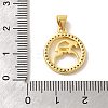 Zodiac Theme Brass Micro Pave Cubic Zirconia Pendants KK-M273-05L-G-3