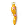 Rack Plating Brass Enamel Pendants KK-A229-29G-03-1